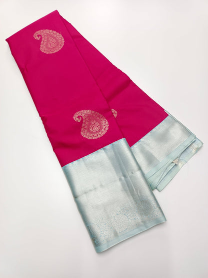 KANCHIPURAM SEMI SILK SAREE - B S CHANNABASAPPA & SONS