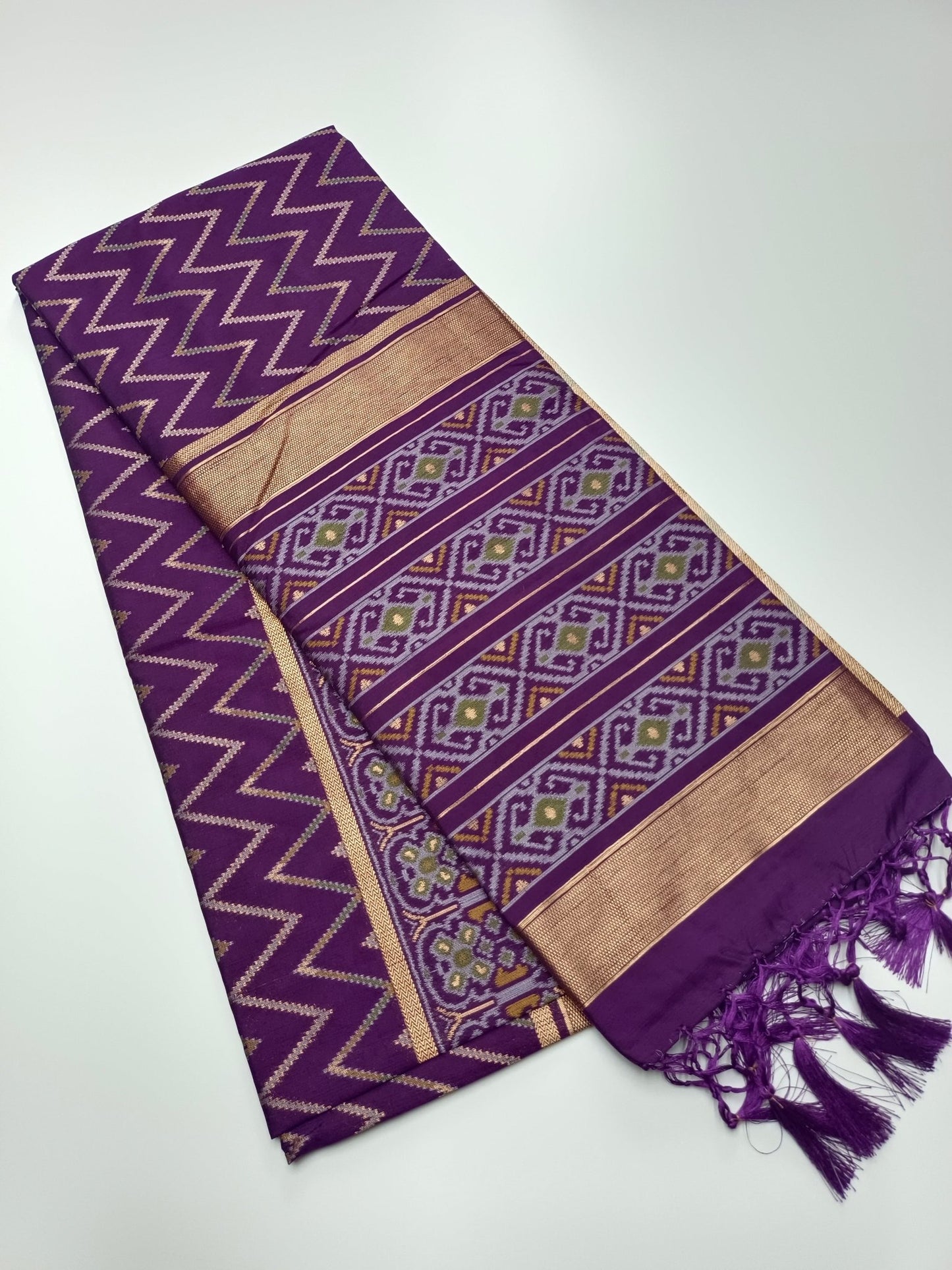 FANCY CHANDERI SILK SAREE - B S CHANNABASAPPA & SONS