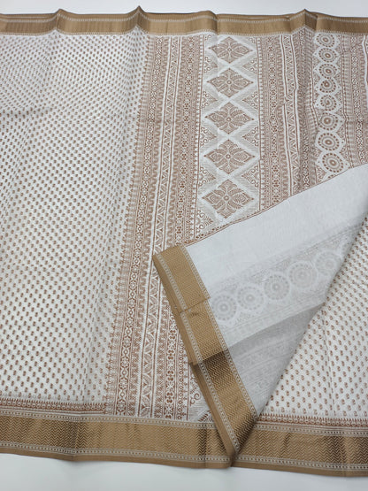 FANCY PRINTED COTTON SAREE - B S CHANNABASAPPA & SONS