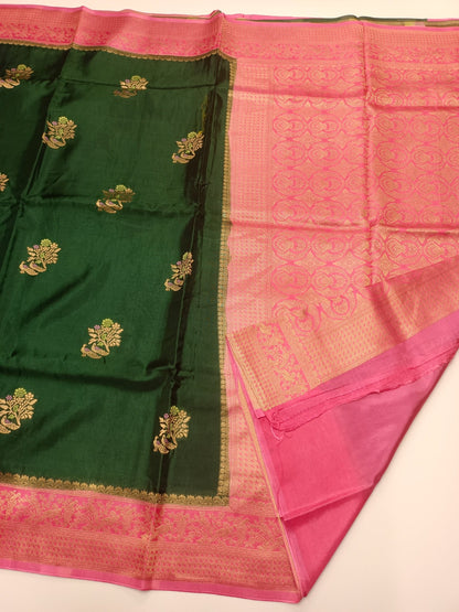 SEMI CREPE SILK SAREE - B S CHANNABASAPPA & SONS