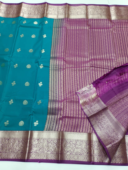 KANCHIPURAM SEMI SILK SAREE - B S CHANNABASAPPA & SONS