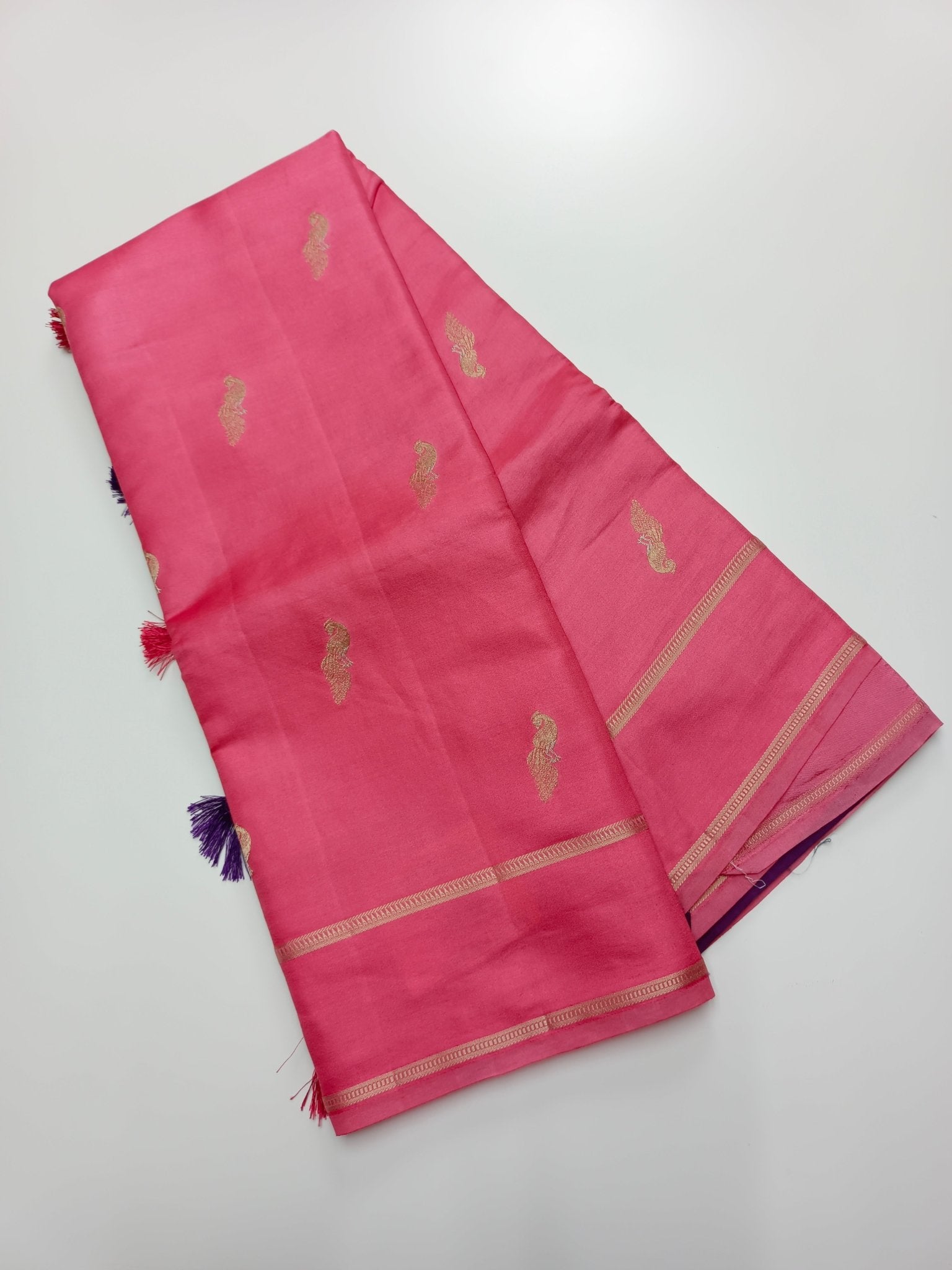 TUSSER SATIN SILK SAREE - B S CHANNABASAPPA & SONS