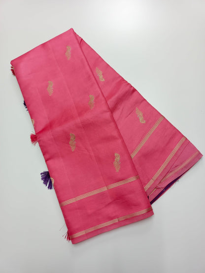 TUSSER SATIN SILK SAREE - B S CHANNABASAPPA & SONS