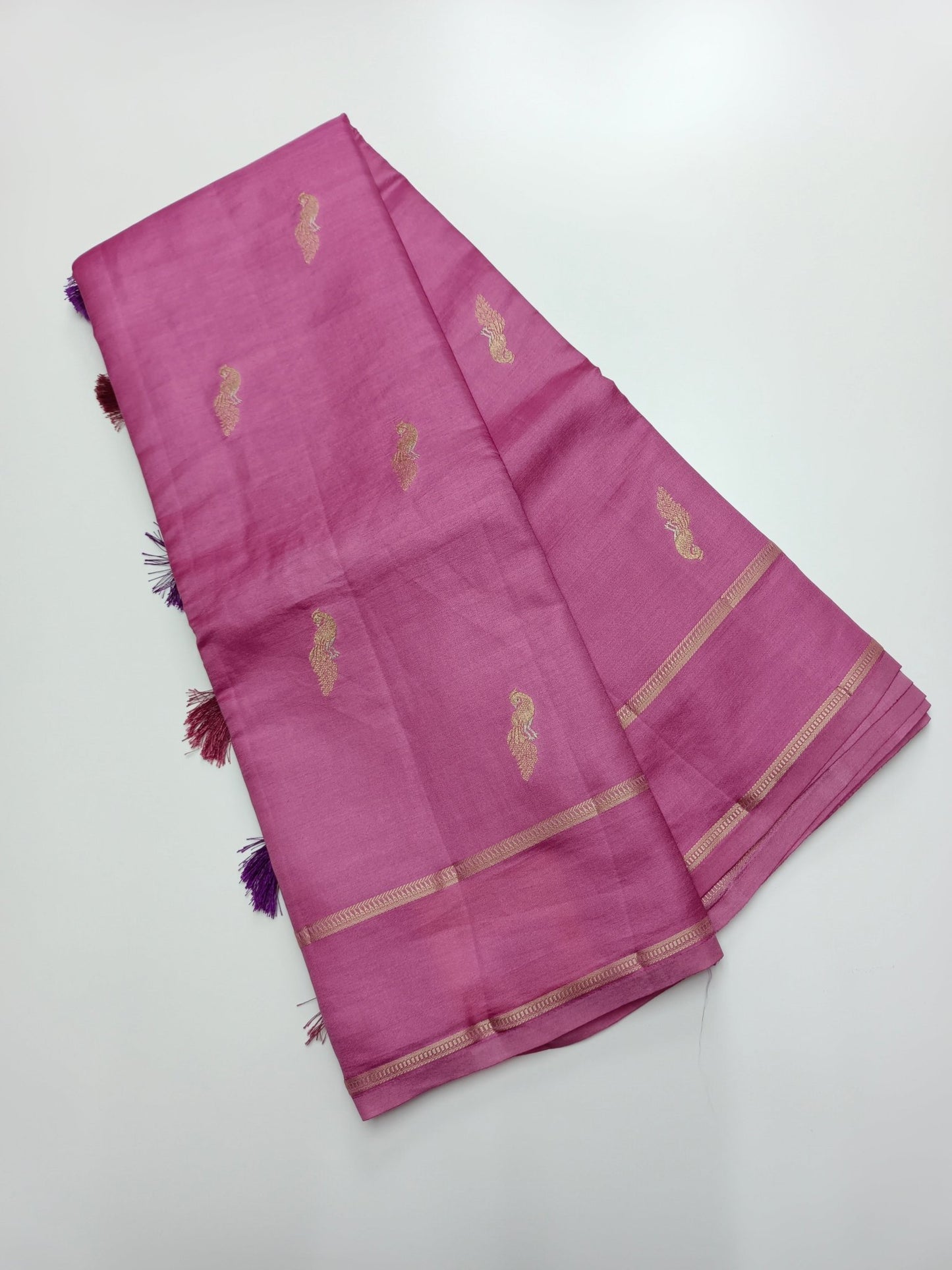 TUSSER SATIN SILK SAREE - B S CHANNABASAPPA & SONS