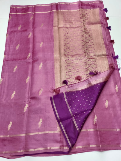 TUSSER SATIN SILK SAREE - B S CHANNABASAPPA & SONS