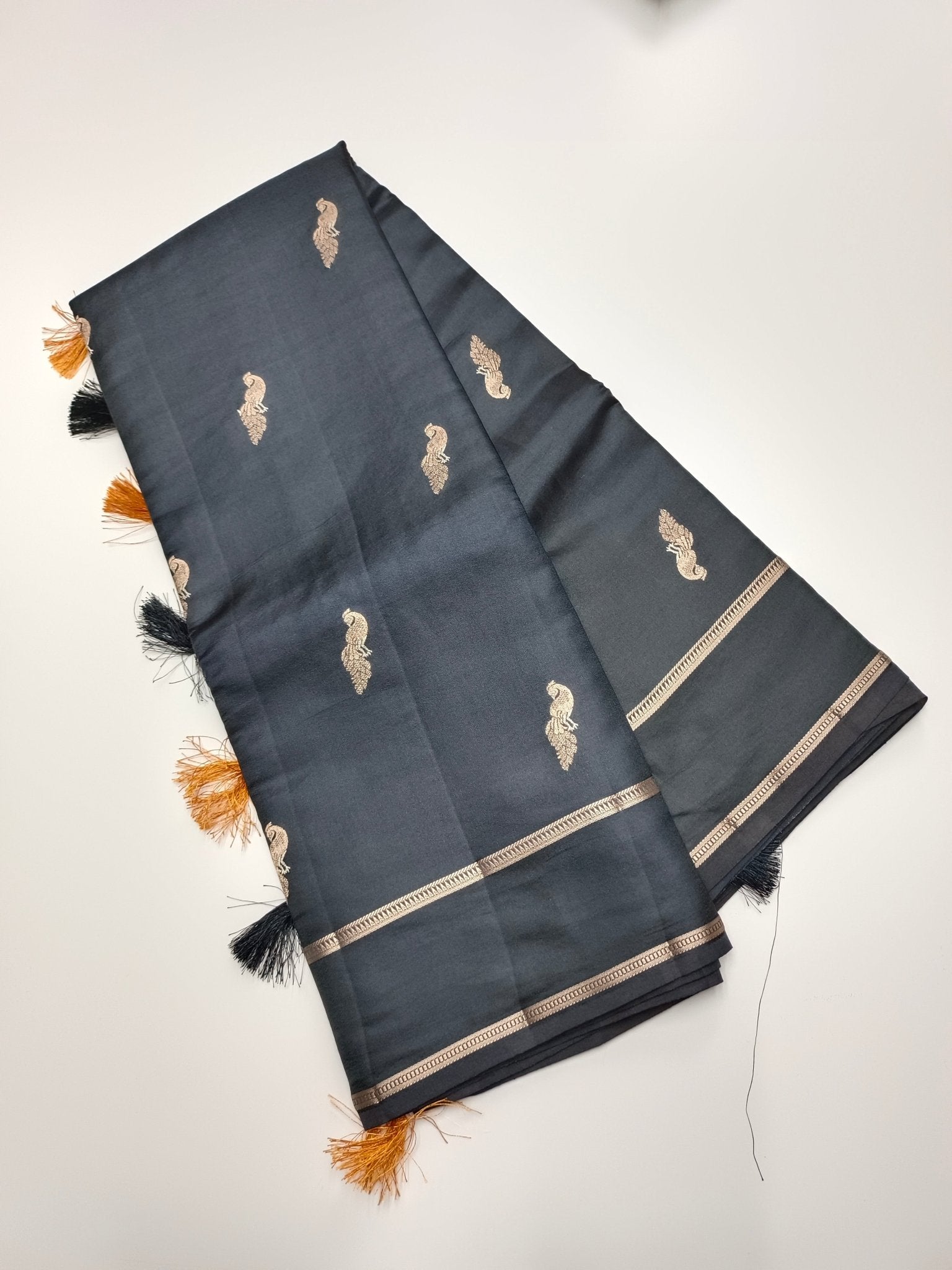 TUSSER SATIN SILK SAREE - B S CHANNABASAPPA & SONS