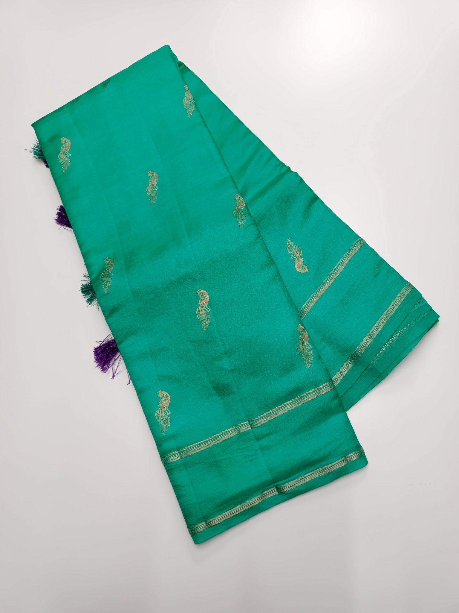 TUSSER SATIN SILK SAREE - B S CHANNABASAPPA & SONS
