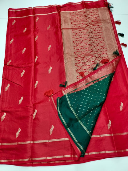 TUSSER SATIN SILK SAREE - B S CHANNABASAPPA & SONS