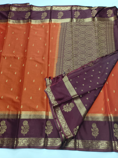 SEMI CREPE SILK SAREE - B S CHANNABASAPPA & SONS