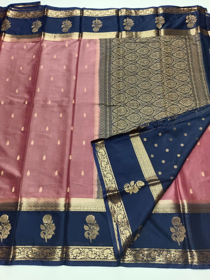 SEMI CREPE SILK SAREE - B S CHANNABASAPPA & SONS