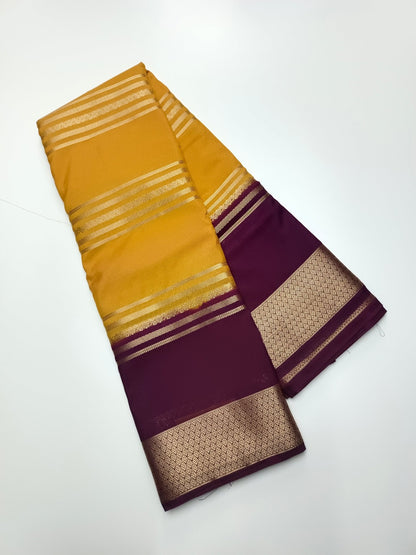 SEMI CREPE SILK SAREE - B S CHANNABASAPPA & SONS