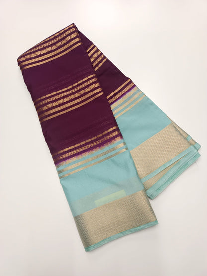 SEMI CREPE SILK SAREE - B S CHANNABASAPPA & SONS