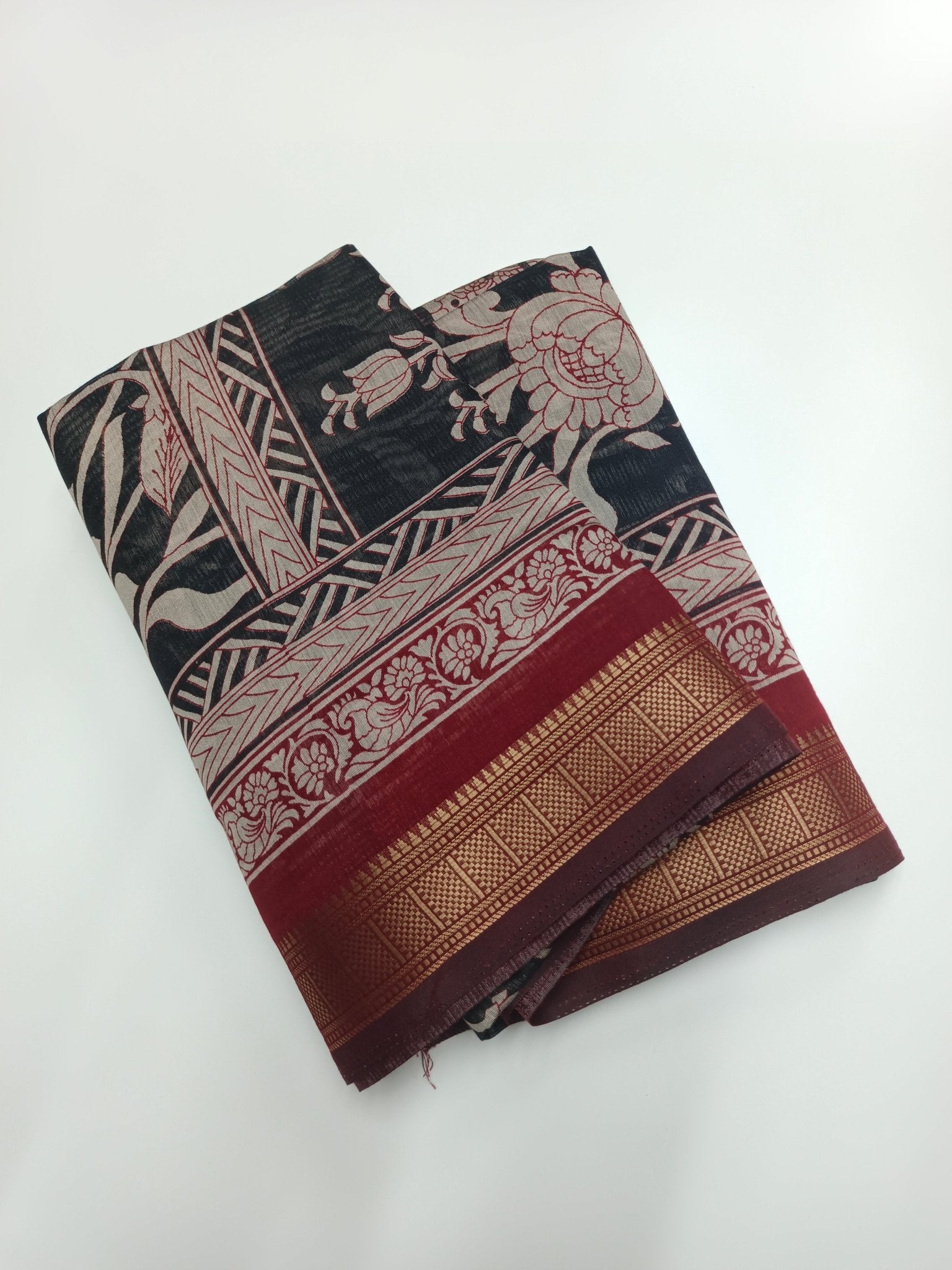 FANCY ASSAM COTTON SAREE - B S CHANNABASAPPA & SONS