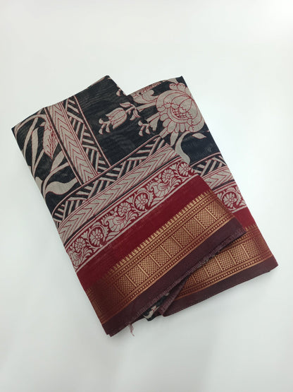 FANCY ASSAM COTTON SAREE - B S CHANNABASAPPA & SONS
