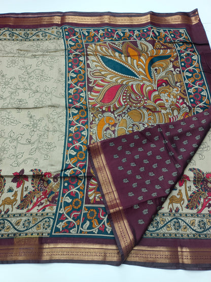 FANCY ASSAM COTTON SAREE - B S CHANNABASAPPA & SONS