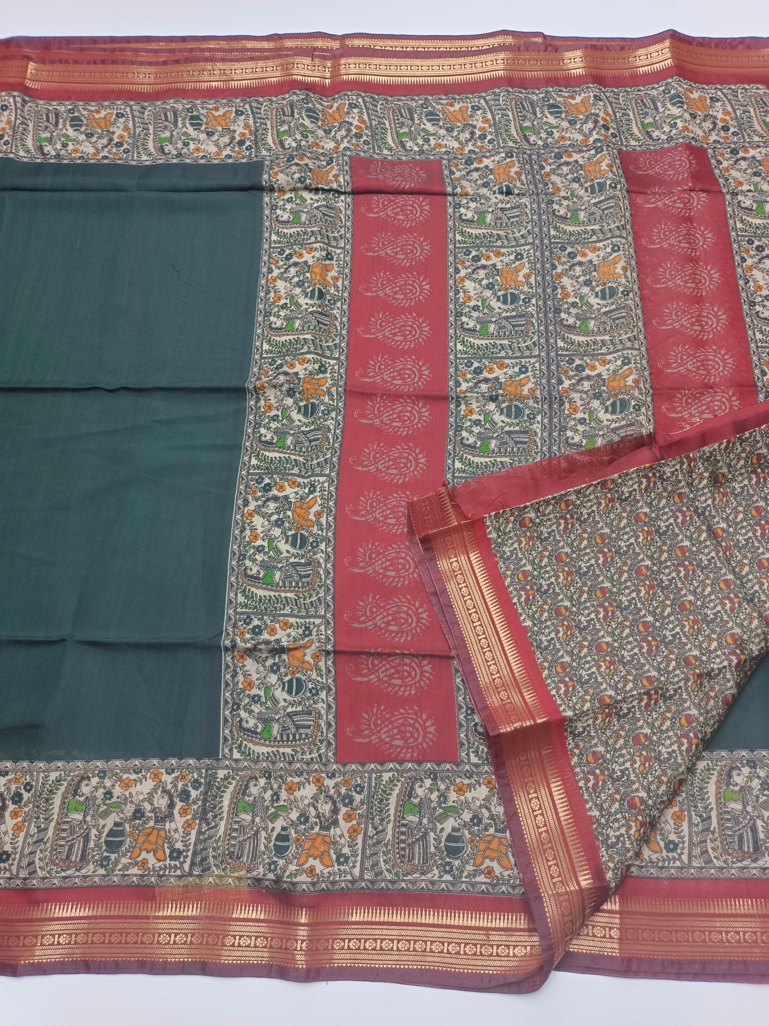 FANCY ASSAM COTTON SAREE - B S CHANNABASAPPA & SONS