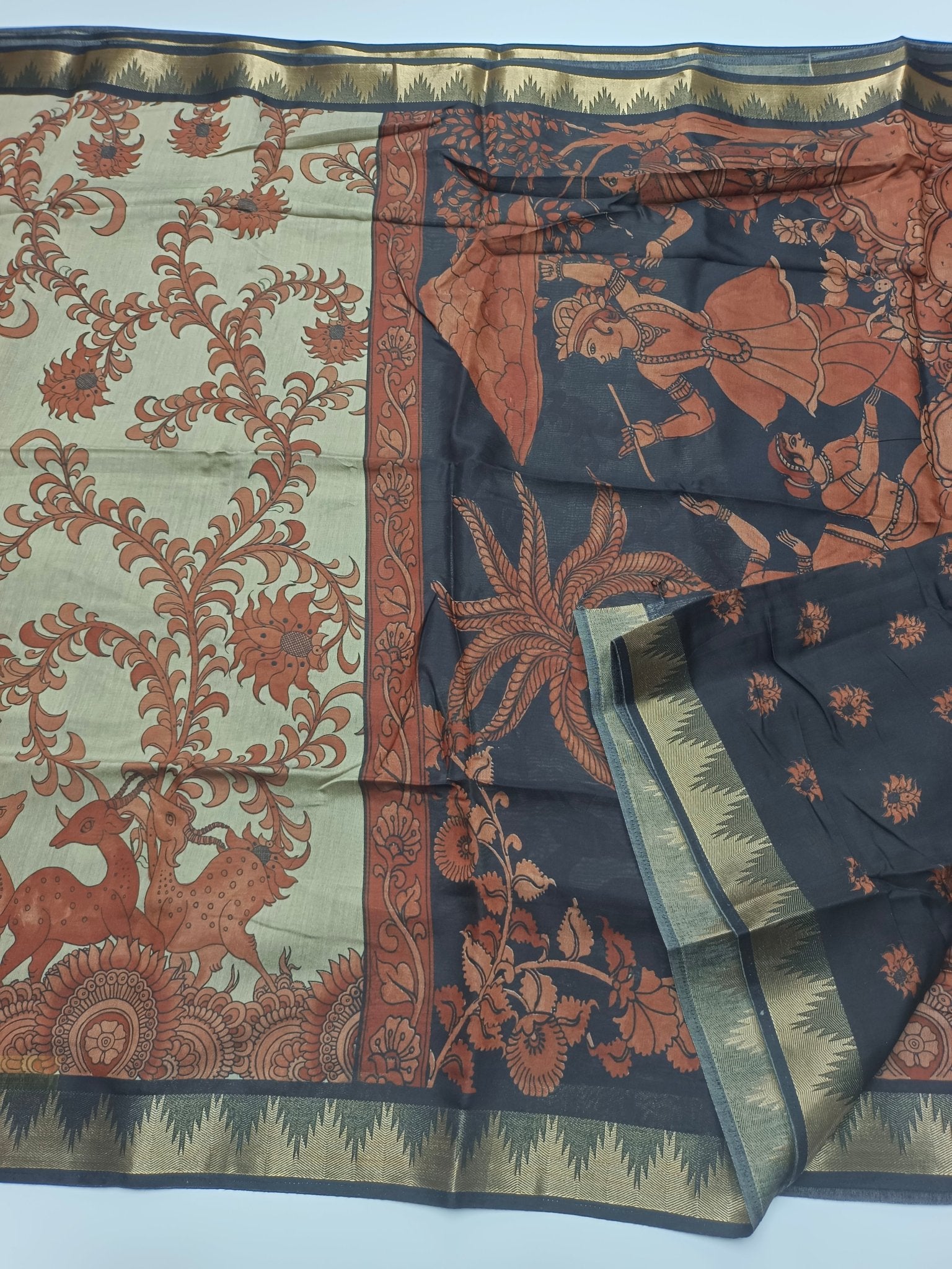 FANCY ASSAM COTTON SAREE - B S CHANNABASAPPA & SONS