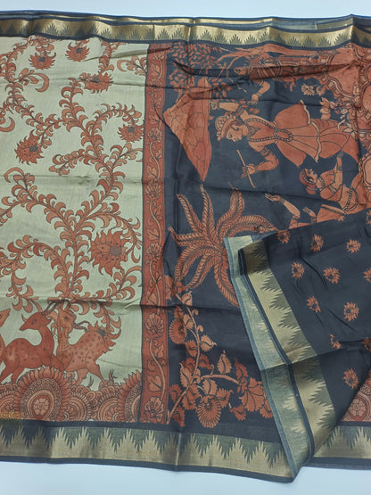 FANCY ASSAM COTTON SAREE - B S CHANNABASAPPA & SONS