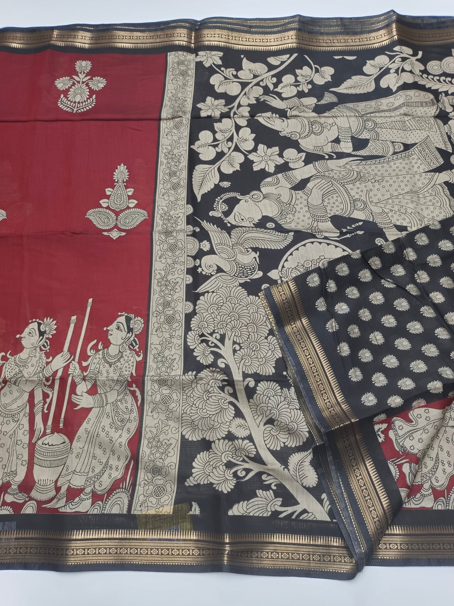 FANCY ASSAM COTTON SAREE - B S CHANNABASAPPA & SONS