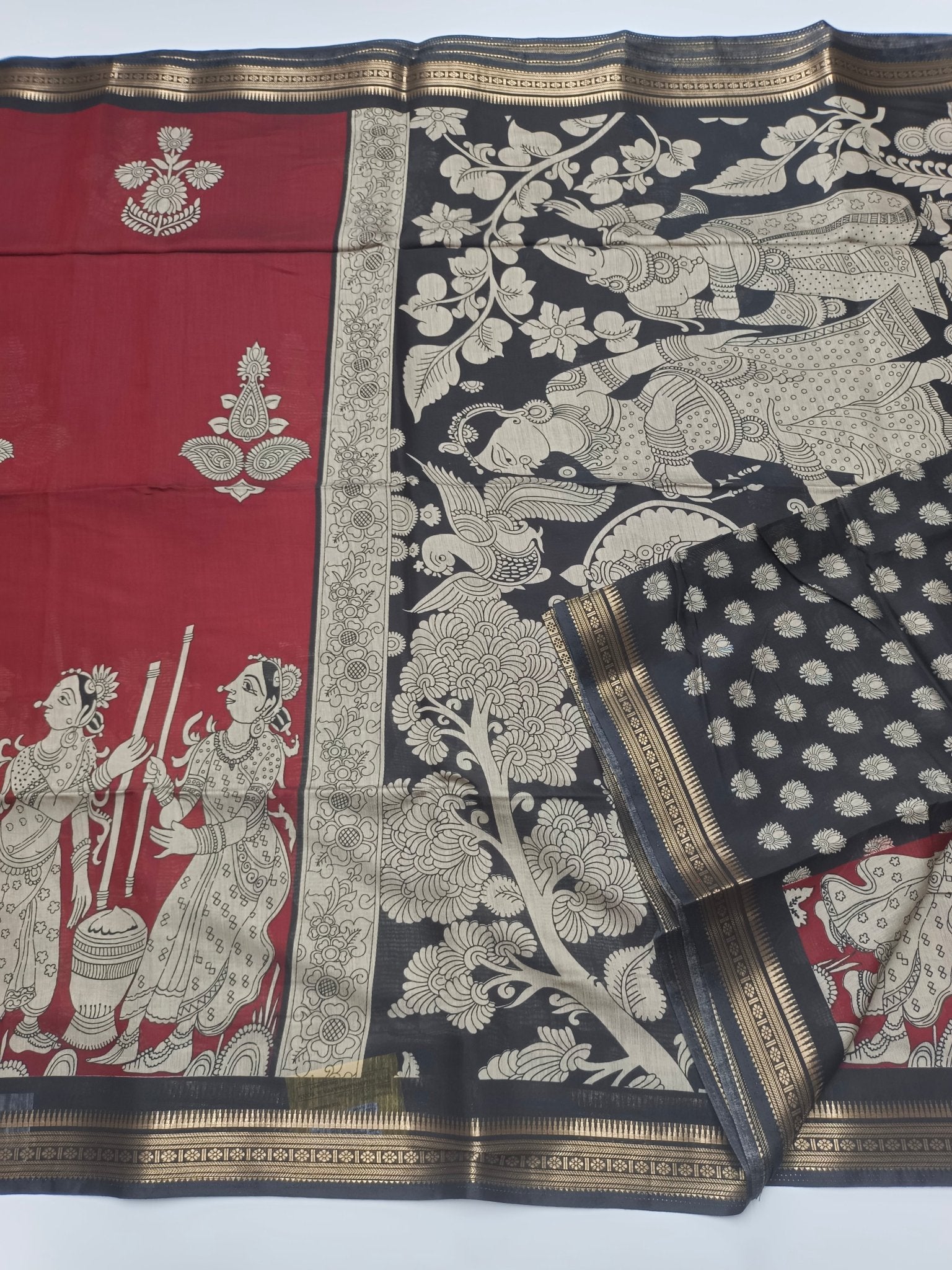 FANCY ASSAM COTTON SAREE - B S CHANNABASAPPA & SONS