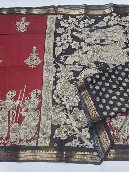 FANCY ASSAM COTTON SAREE - B S CHANNABASAPPA & SONS