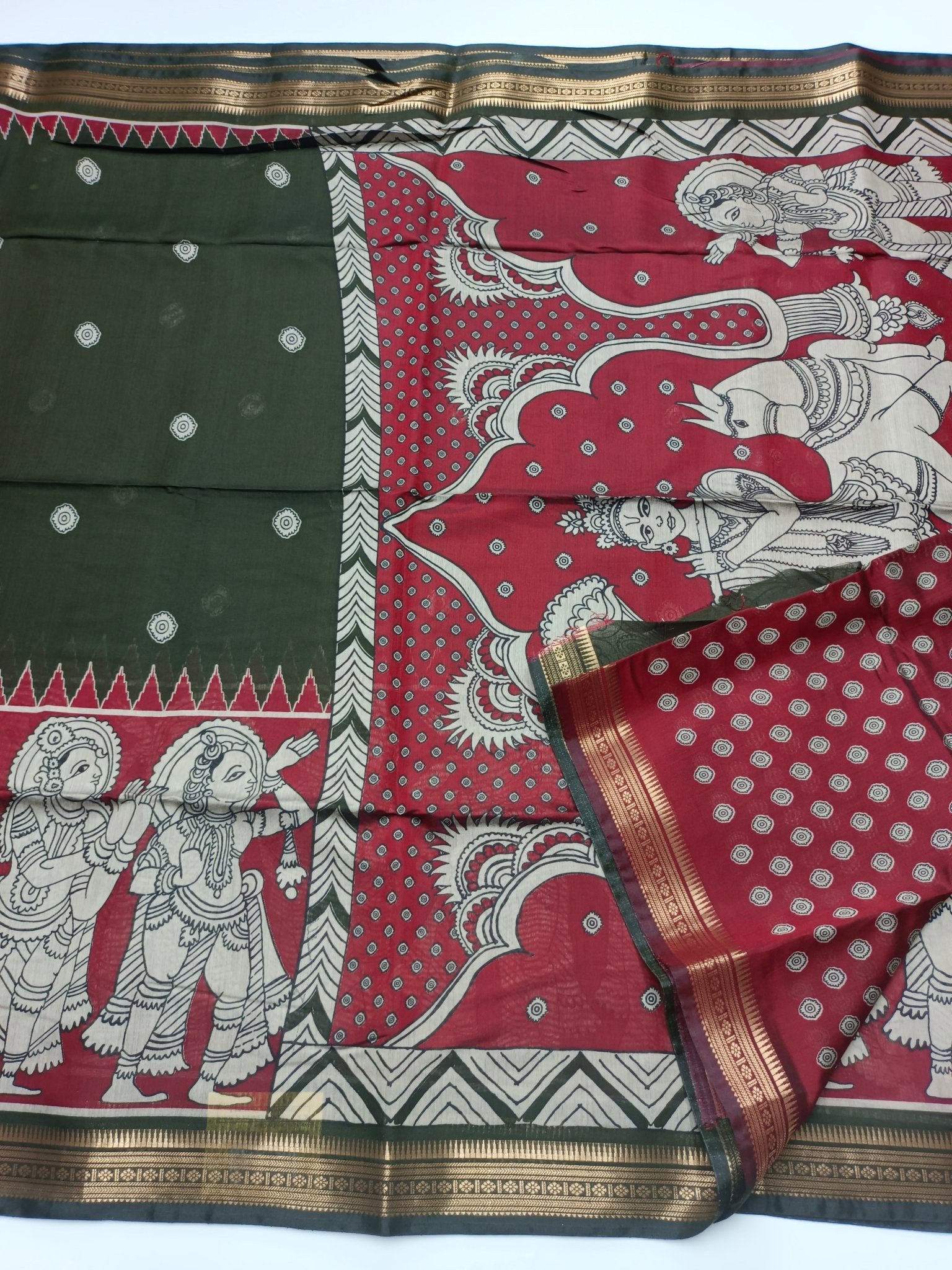 FANCY ASSAM COTTON SAREE - B S CHANNABASAPPA & SONS
