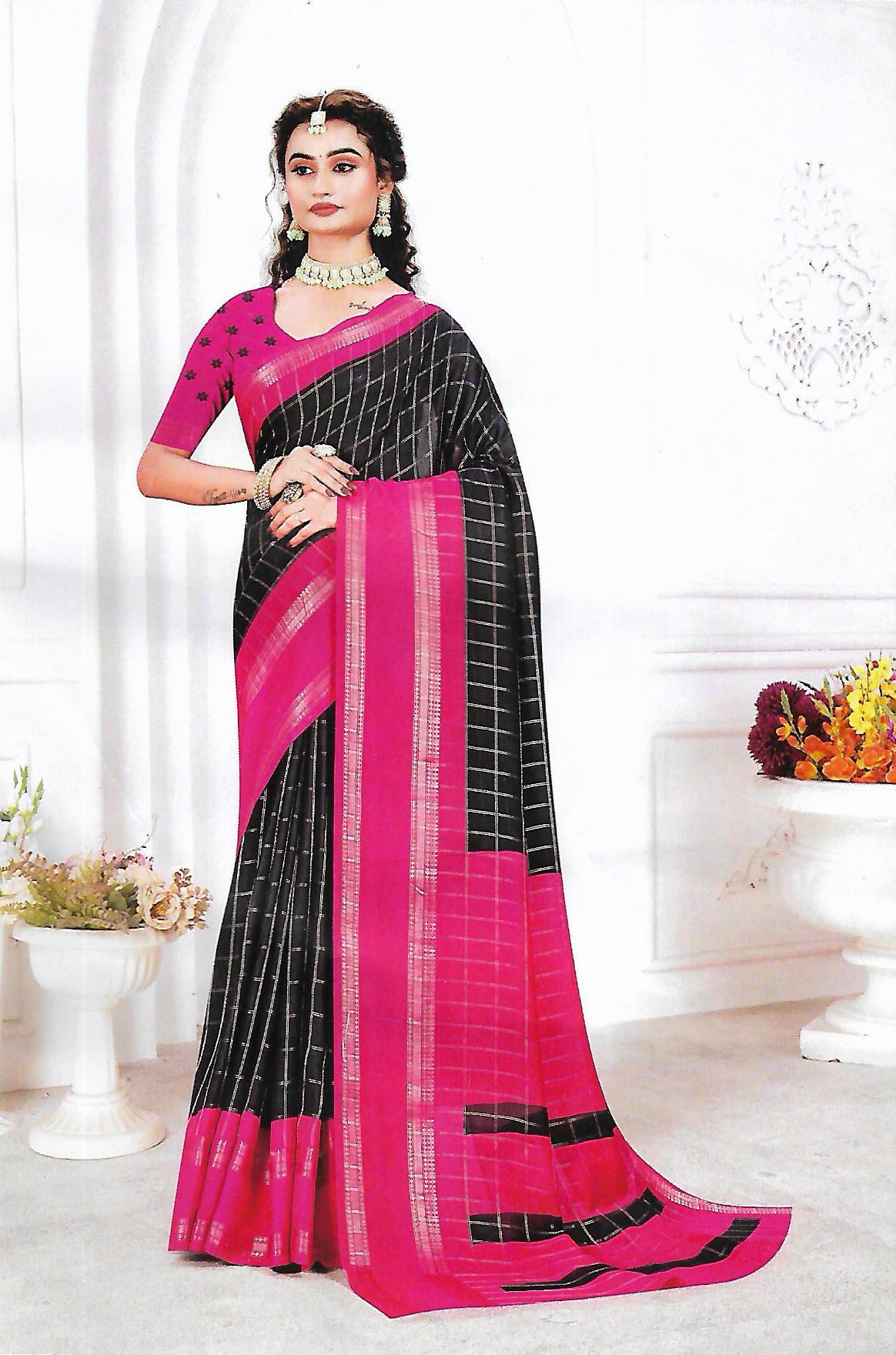 FANCY SYNTHETIC SAREE - B S CHANNABASAPPA & SONS