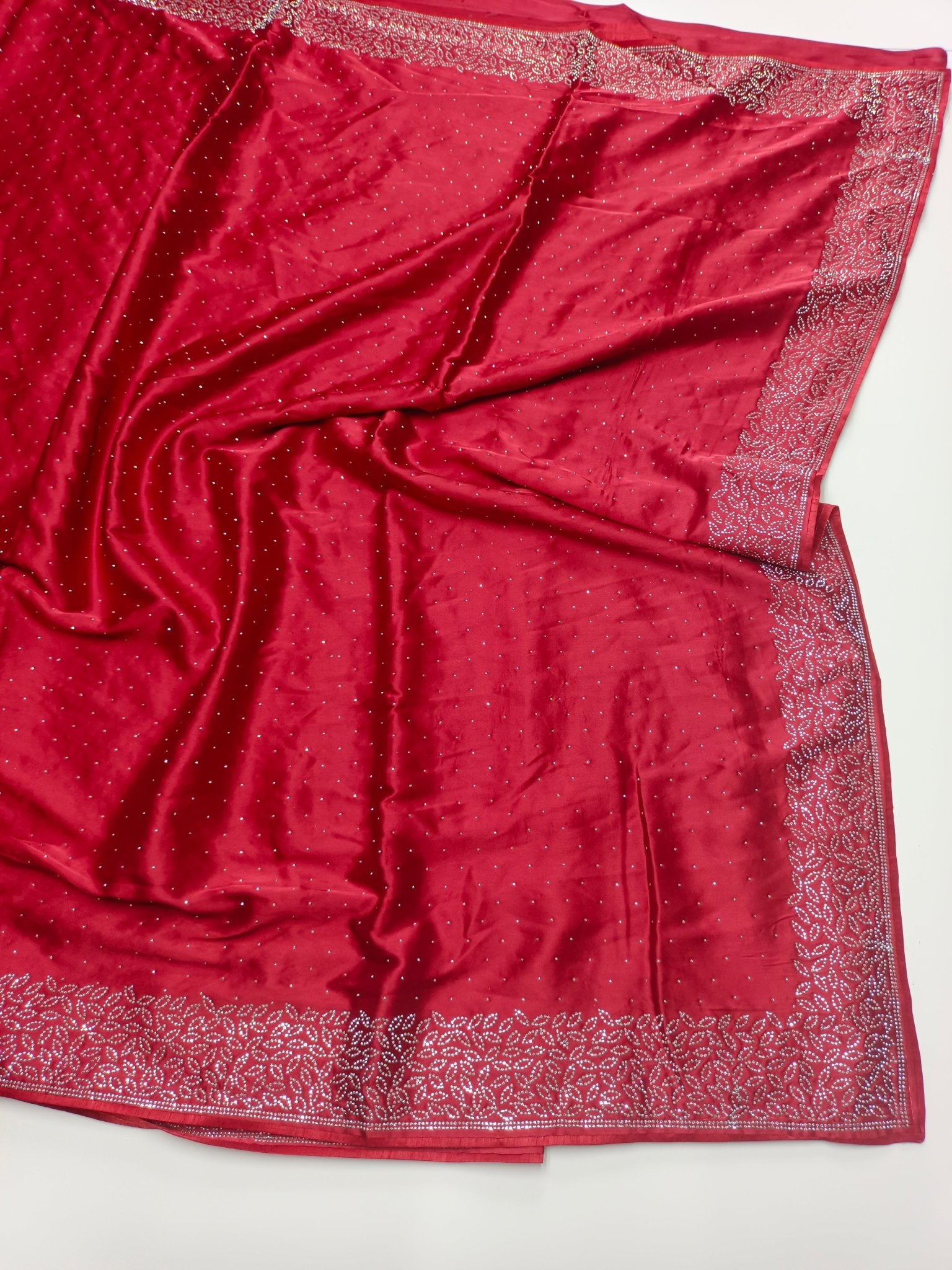 FANCY SATIN WORK SAREE - B S CHANNABASAPPA & SONS