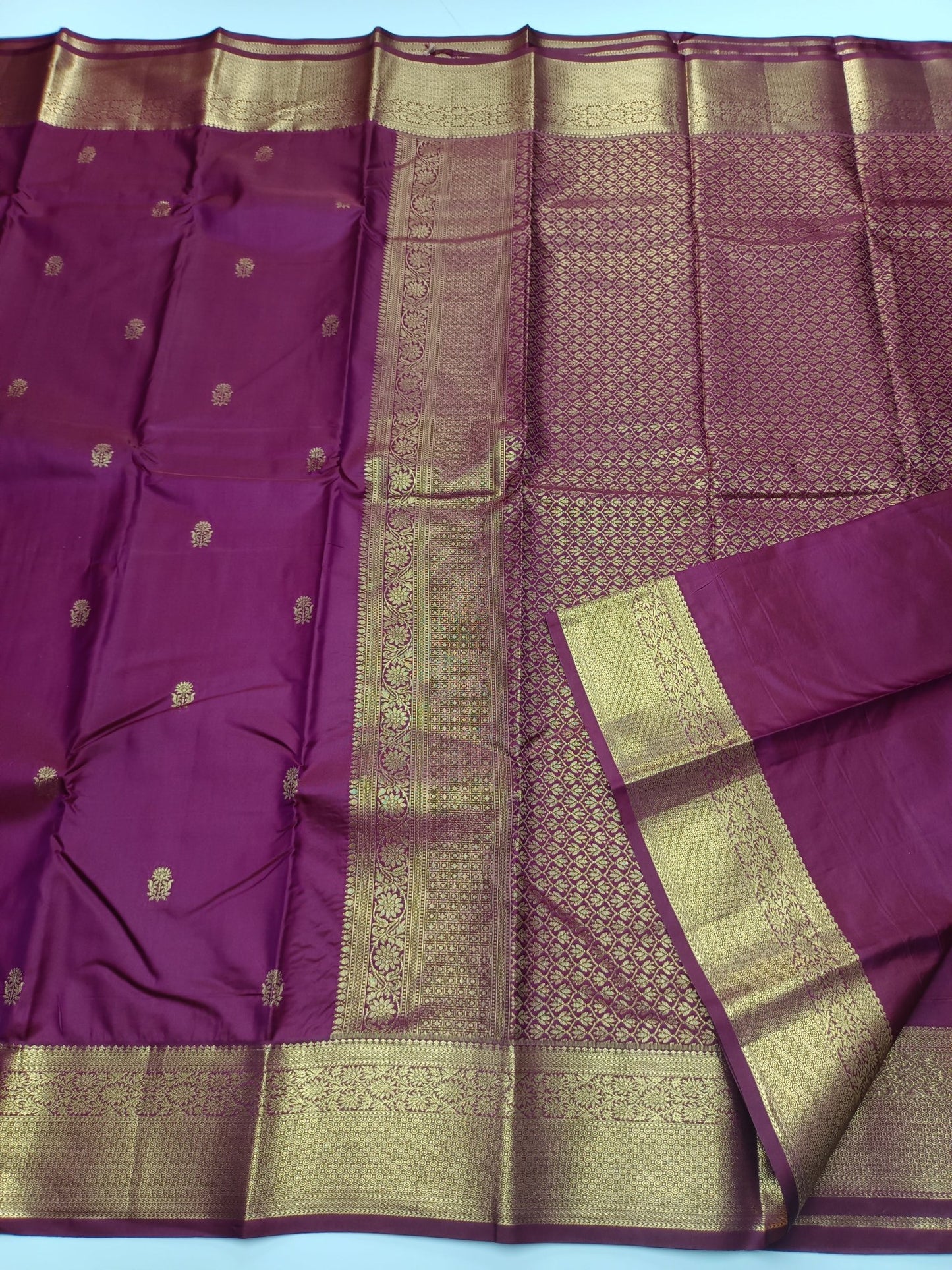 KANCHIPURAM SEMI SILK SAREE - B S CHANNABASAPPA & SONS