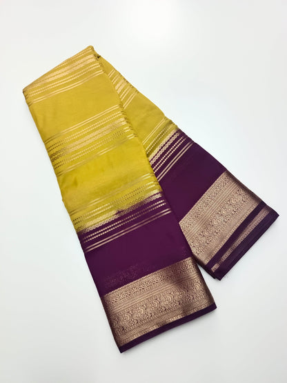 SEMI CREPE SILK SAREE - B S CHANNABASAPPA & SONS