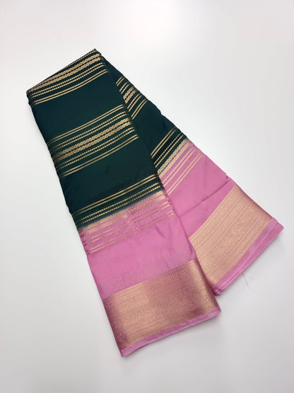 SEMI CREPE SILK SAREE - B S CHANNABASAPPA & SONS