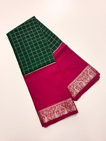 SEMI CREPE SILK SAREE - B S CHANNABASAPPA & SONS