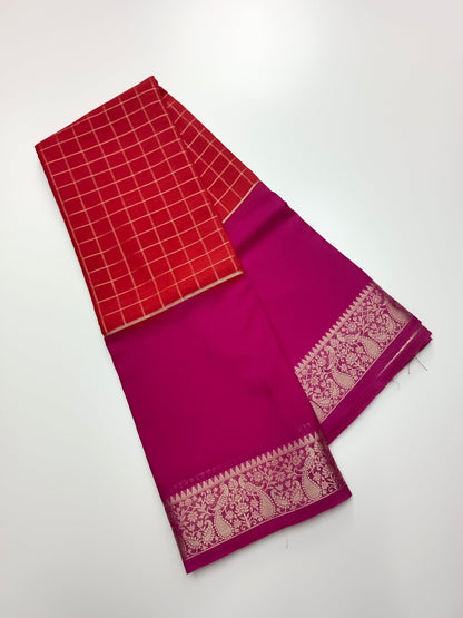 SEMI CREPE SILK SAREE - B S CHANNABASAPPA & SONS