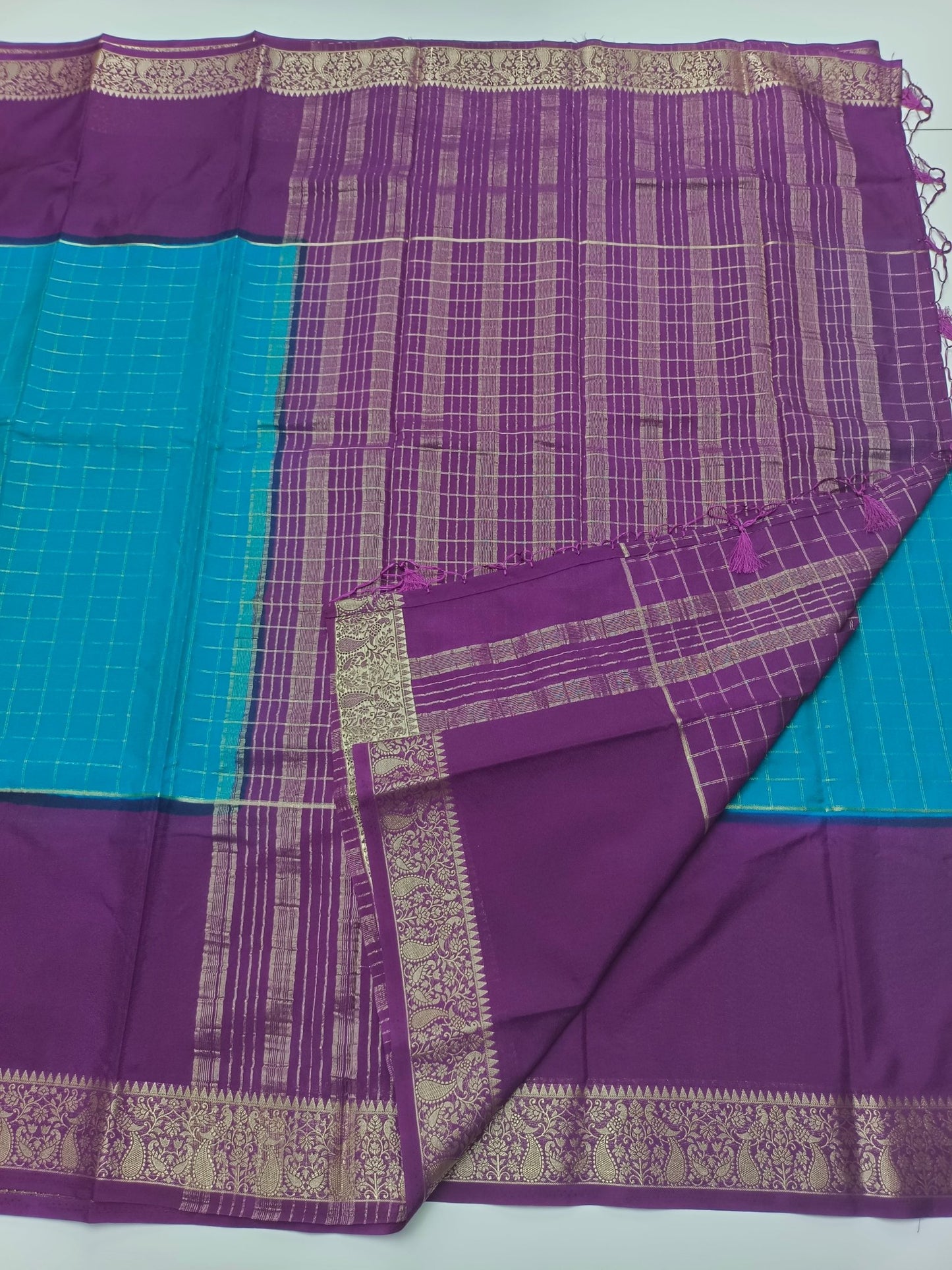 SEMI CREPE SILK SAREE - B S CHANNABASAPPA & SONS