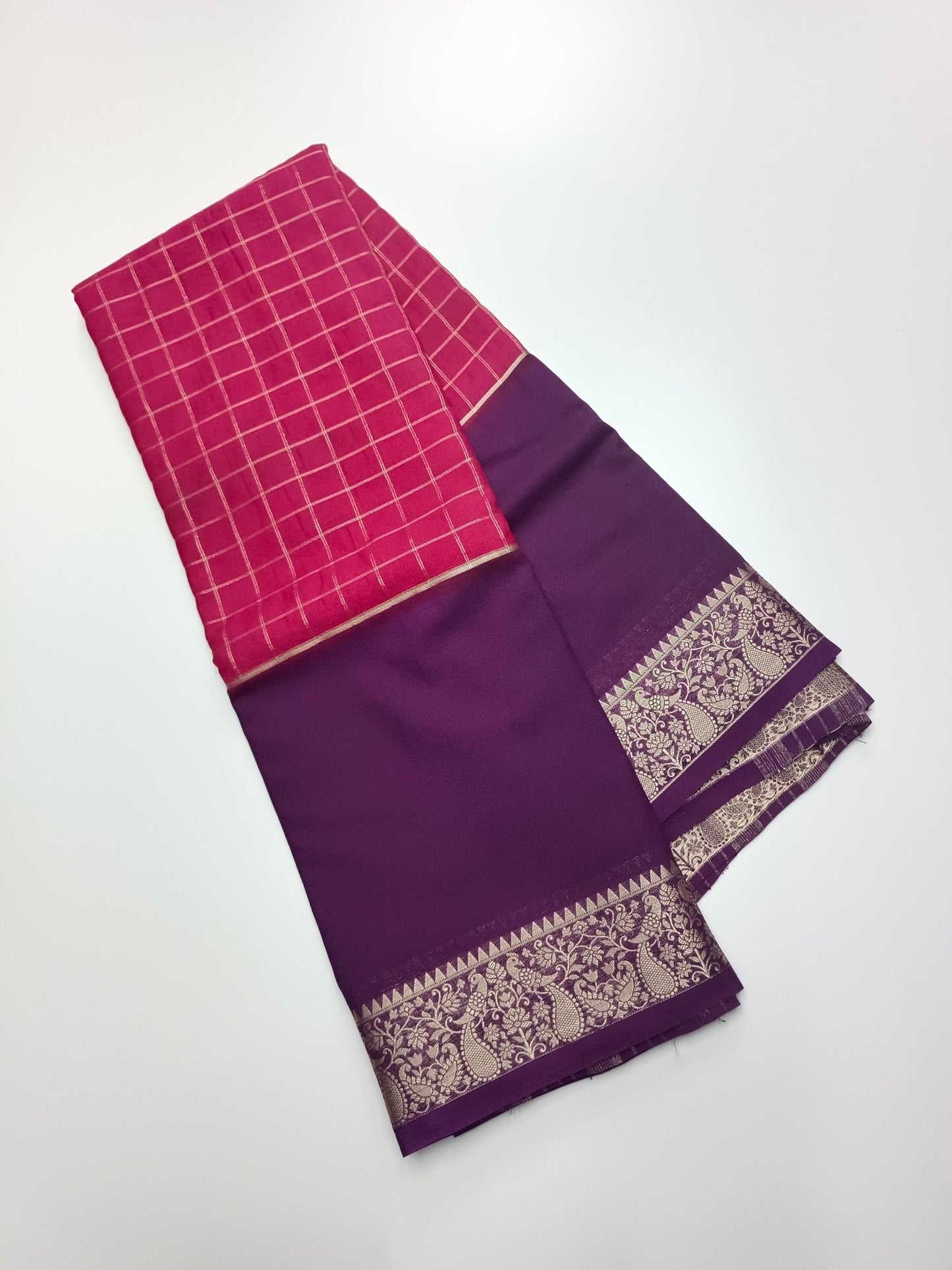 SEMI CREPE SILK SAREE - B S CHANNABASAPPA & SONS