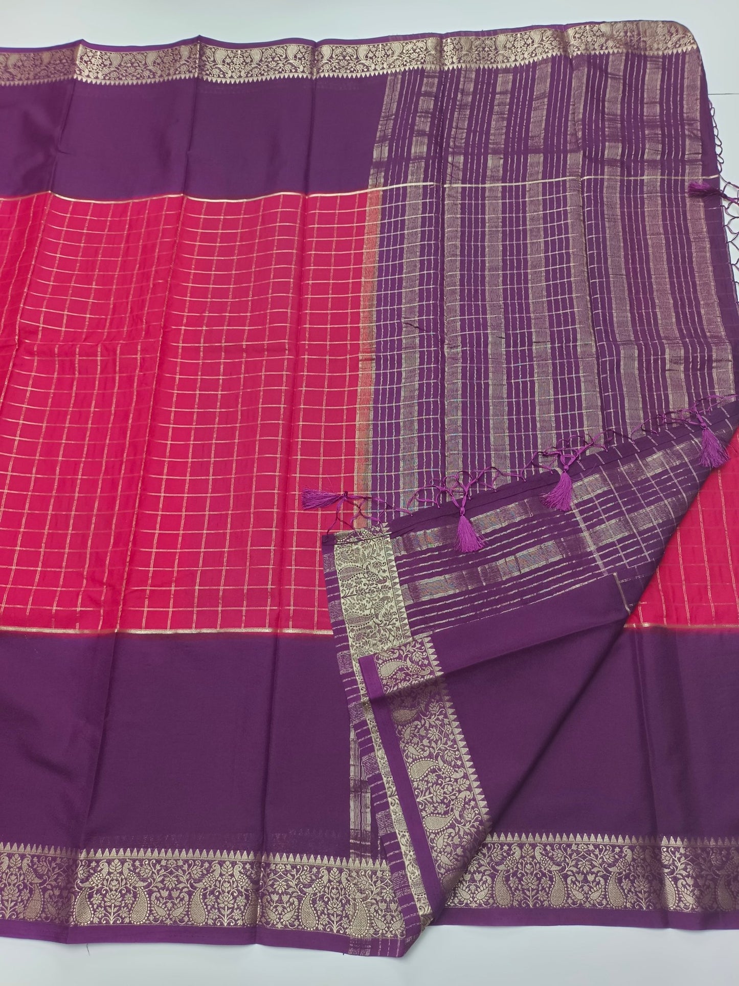 SEMI CREPE SILK SAREE - B S CHANNABASAPPA & SONS