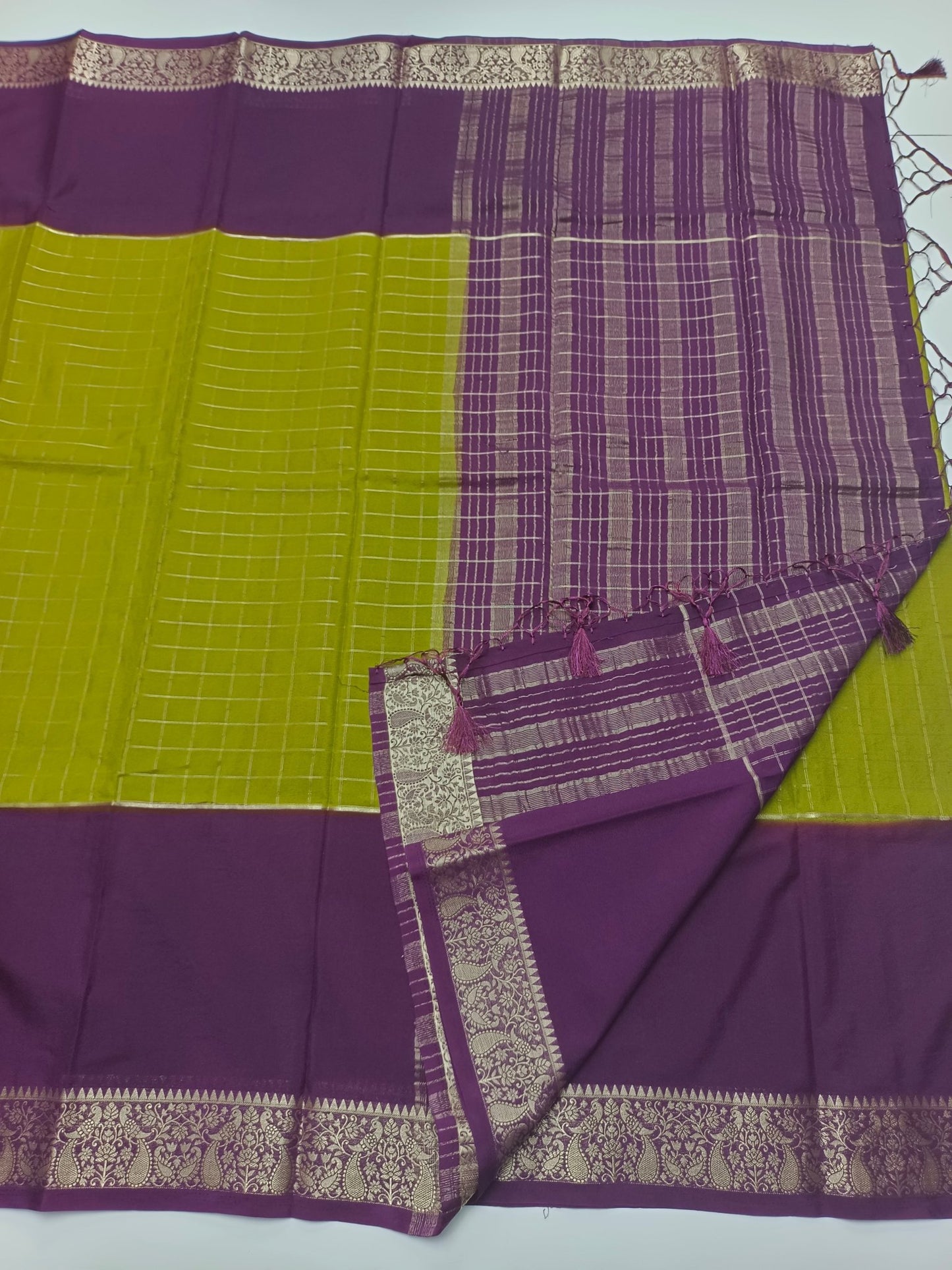 SEMI CREPE SILK SAREE - B S CHANNABASAPPA & SONS