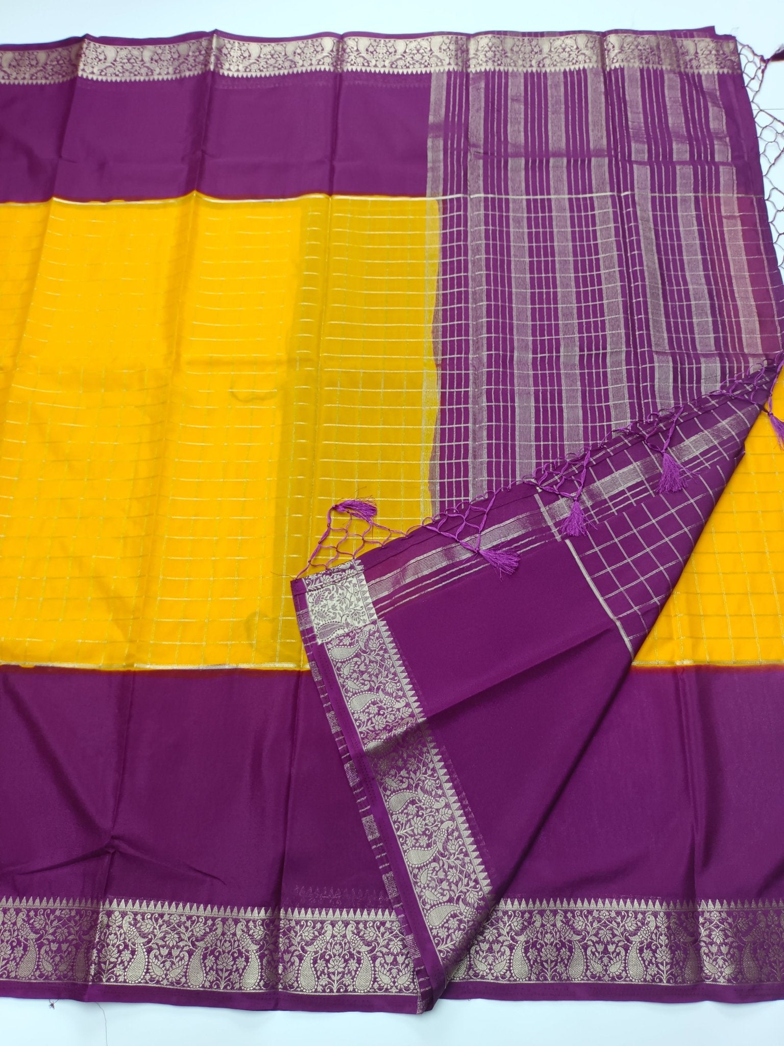 SEMI CREPE SILK SAREE - B S CHANNABASAPPA & SONS