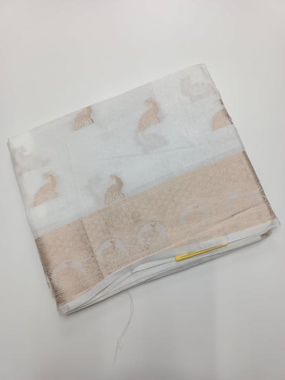 ORGANZA BLENDED CREPE SILK SAREE - B S CHANNABASAPPA & SONS