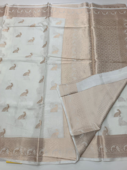 ORGANZA BLENDED CREPE SILK SAREE - B S CHANNABASAPPA & SONS