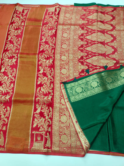 ORGANZA BLENDED CREPE SILK SAREE - B S CHANNABASAPPA & SONS