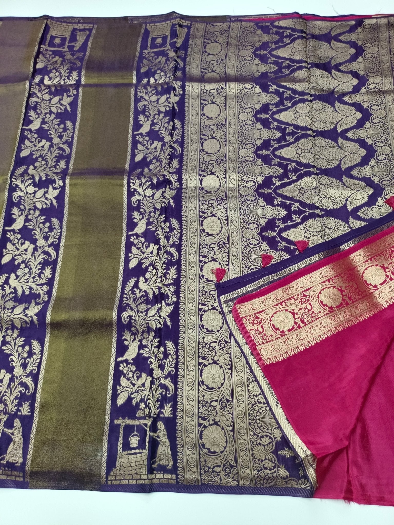 ORGANZA BLENDED CREPE SILK SAREE - B S CHANNABASAPPA & SONS