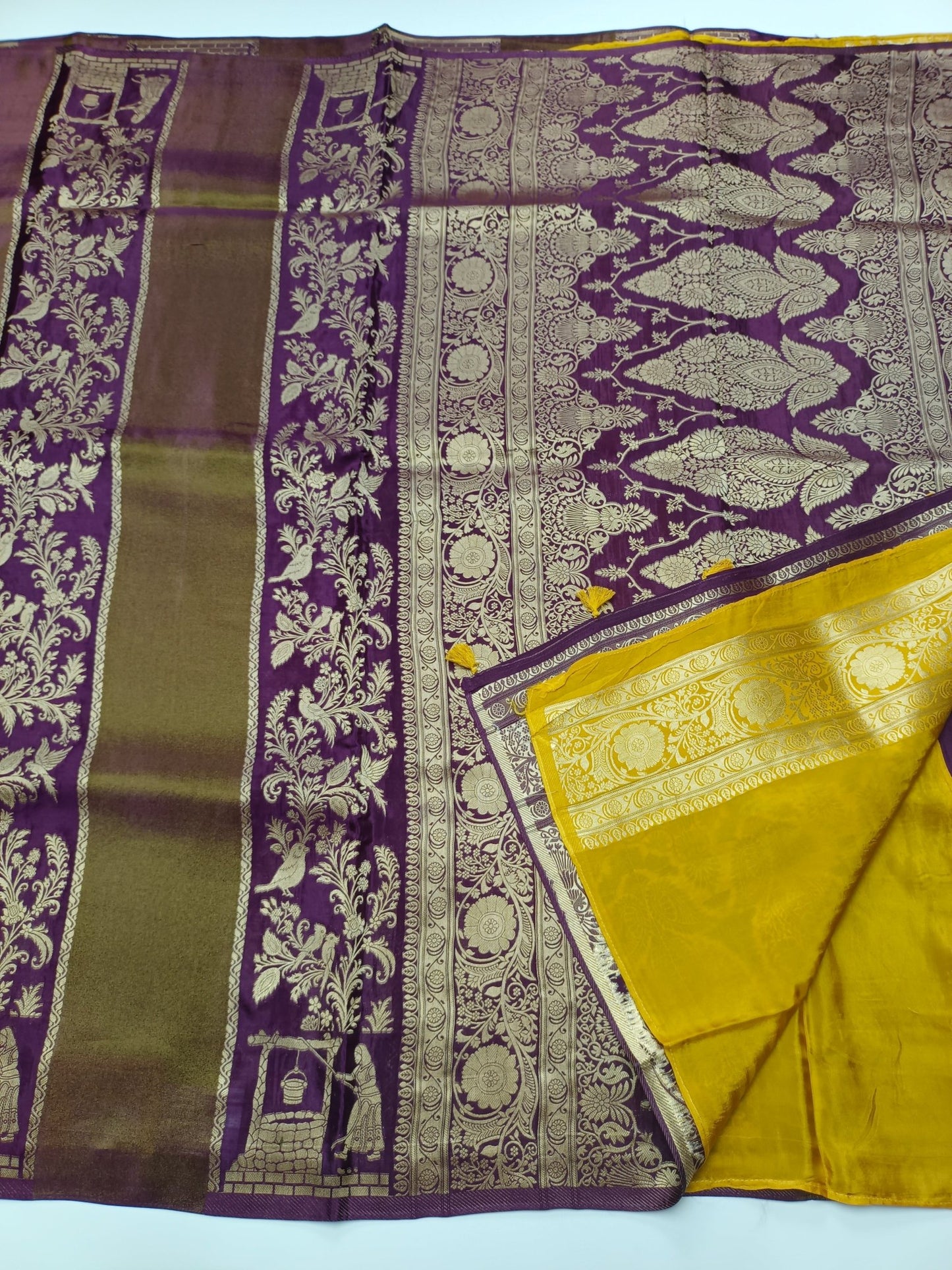 ORGANZA BLENDED CREPE SILK SAREE - B S CHANNABASAPPA & SONS