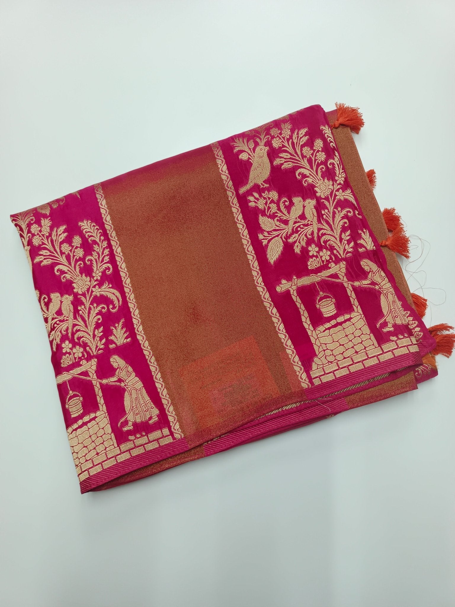 ORGANZA BLENDED CREPE SILK SAREE - B S CHANNABASAPPA & SONS