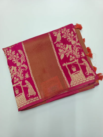 ORGANZA BLENDED CREPE SILK SAREE - B S CHANNABASAPPA & SONS