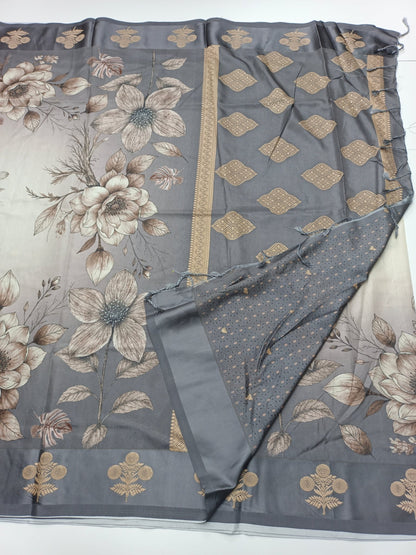 FANCY DIGITAL CREPE SILK SAREE - B S CHANNABASAPPA & SONS