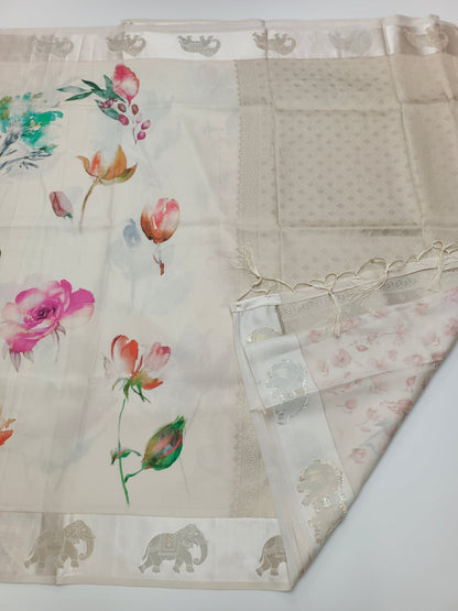 FANCY DIGITAL CREPE SILK SAREE - B S CHANNABASAPPA & SONS