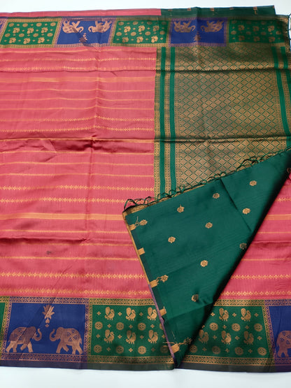 SOFT RAW SILK SAREE - B S CHANNABASAPPA & SONS