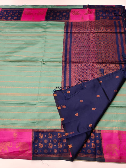 SOFT RAW SILK SAREE - B S CHANNABASAPPA & SONS
