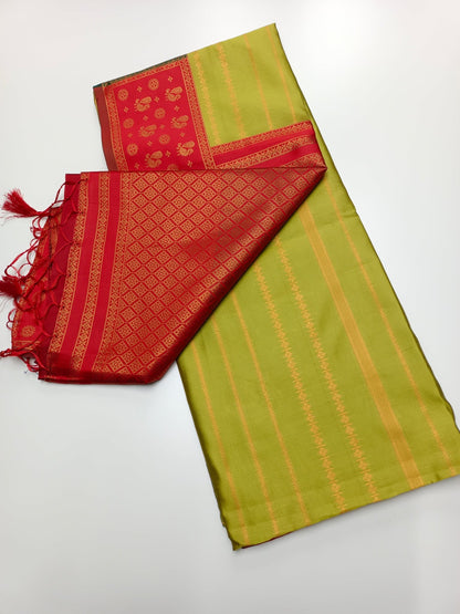 SOFT RAW SILK SAREE - B S CHANNABASAPPA & SONS